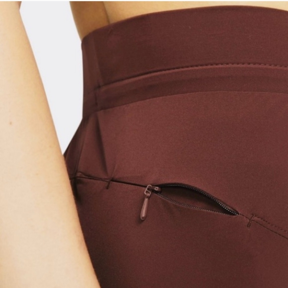 Nike Bliss Luxe 7/8 Training Jogger – Size Large, Burgundy-Brown (CU4603-273) - Picture 4 of 12